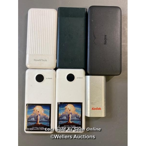 9744 - X6 POWER BANKS INCL. REDMI, NEW&TECK AND KODAK