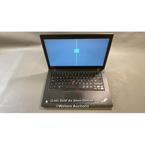 9769 - LENOVO T440 / 8GB RAM / 1TB HD / I5-4300 @ 1.90GHZ - DISPLAY DAMAGED / PROFESSIONALLY WIPED AND RELO... 