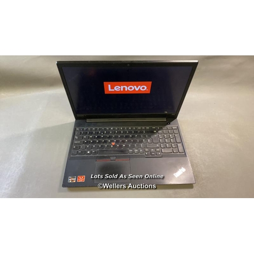 9781 - LENOVO THINKPAD E585 / 8GB RAM / 250GB HD / RYZEN 5 2500U @ 2.0GHZ / PROFESSIONALLY WIPED AND RELOAD... 