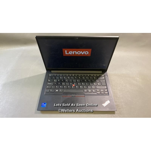 9786 - LENOVO THINKPAD E14 / 16GB RAM / 500GB HD / I7-1165G7 @ 2.80GHZ / SN: PF37G7WD / PROFESSIONALLY WIPE... 