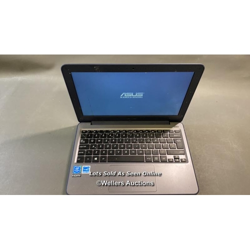 9787 - ASUS LAPTOP MODEL W202N / 4GB RAM / 64GB HD / INTEL CELERON N3350 @ 1.10GHZ / SN: M3NXCX00U987110 / ... 