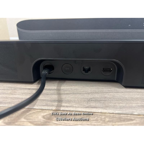 8008 - SONOS BEAM GEN 2 SOUNDBAR BLACK7 / POWERS UP, CONNEC TO PHONE VIA APP, PLAYS MUSIC, APPEARS NEW, OPE... 