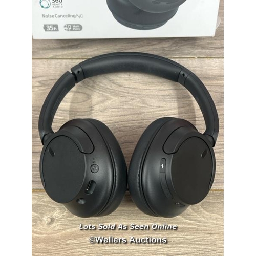 8010 - SONY WHCH720NB NOISE CANCELLING OVEREAR HEADPHONES / POWER UP, CONNECT TO BT, PLAY MUSIC, MINIMAL SI... 