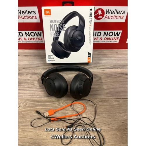 8011 - JBL TUNE 770 HEADPHONES / POWER UP, CONNECT TO BT, PLAY MUSIC, MINIMAL SIGNS OF USE