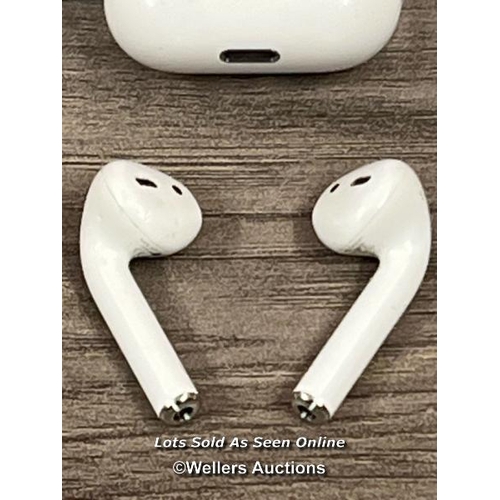 8012 - APPLE AIRPODS / 2ND GEN / WITH CHARGING CASE / MV7N2ZMA / POWER UP, CONNECT TO BT, ONLY PLAY MUSIC T... 