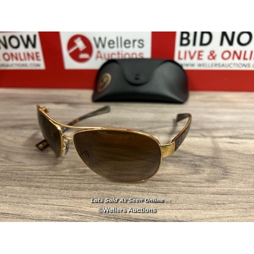 8024 - RAYBAN 3386 001/13 63X13 GLASSES / DAMAGED ARM