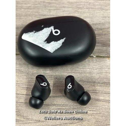 8044 - BEATS STUDIO BUDS BLACK  / MJ4X3ZM/A / POWER UP, CONNECT TO BT, PLAY MUSIC, SIGNS OF USE