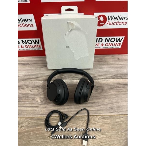 8046 - SONY WHCH720NB NOISE CANCELLING OVEREAR HEADPHONES / POWER UP, CONNECT TO BT, PLAY MUSIC, MINIMAL, I... 