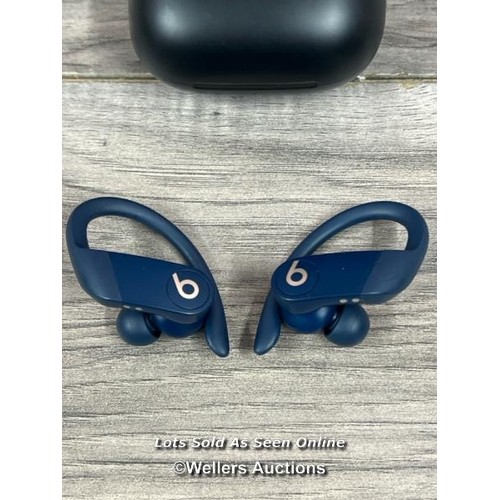 8048 - POWERBEATS PRO TOTALLY WIRELESS EARPHONES IN NAVY, MY592ZM/A / POWER UP, CONNECT TO BT, PLAY MUSIC, ... 