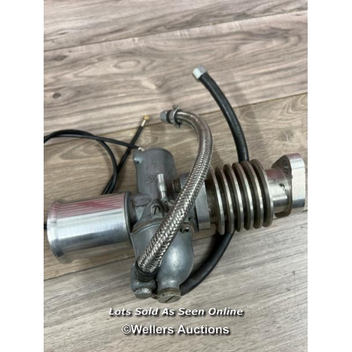 8085 - VELOCETTE THRUXTON AMAL CONCENTRIC CARBURETTOR WITH ALLOY MANIFOLD AND BELLMOUTH / T20