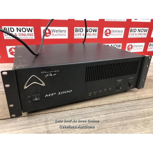 8109 - WHARFEDALE PRO MP-1800 PROFESSIONAL POWER AMPLIFIER / POWERS UP