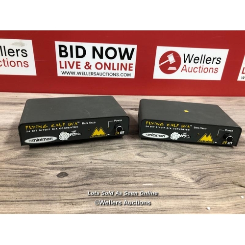 8132 - PAIR OF FLYING CALF D/A 24 BIT S/PDIF D/A CONVERTERS  / NO POWER SUPLIES, UNTESTED