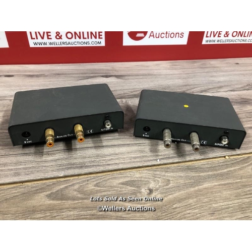 8132 - PAIR OF FLYING CALF D/A 24 BIT S/PDIF D/A CONVERTERS  / NO POWER SUPLIES, UNTESTED