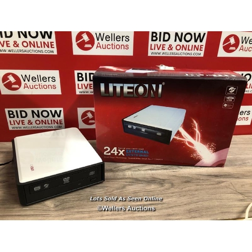 8142 - LITEON EXTERNAL DVD/CD WRITER / POWERS UP