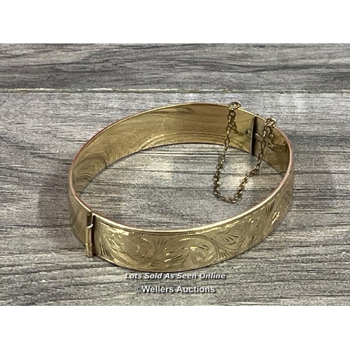 8202 - 9CTS GOLD  BRACELET WITH BRONZE CORE