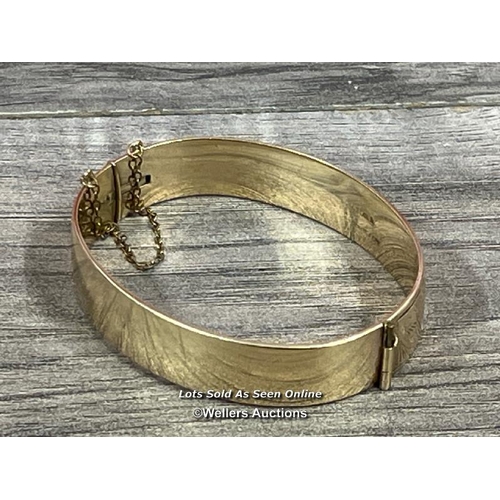 8202 - 9CTS GOLD  BRACELET WITH BRONZE CORE