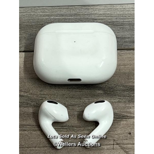 8221 - APPLE AIRPODS 3RD GEN WITH MAGSAFE CHARGING CASE (MME73ZM/A) / POWER UP, CONNECT TO BT, PLAY MUSIC, ... 