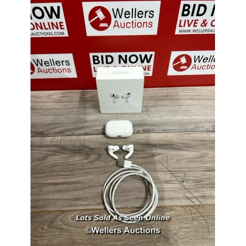 8224 - APPLE AIRPODS PRO WITH MAGSAFE CHARGING CASE (MLWK3ZM/A) / POWER UP, CONNECT TO BT, PLAY MUSIC, SIGN... 