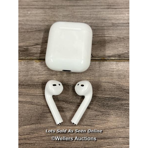 8230 - APPLE AIRPODS / 2ND GEN / WITH CHARGING CASE / MV7N2ZMA / POWER UP, CONNECT TO BT, ONLY PLAY MUSIC T... 