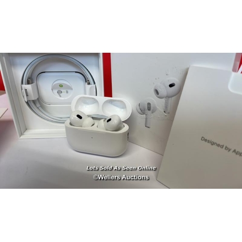 8241 - APPLE AIRPODS PRO (2ND GEN) / A2700 / APPEARS UNUSED / POWERS UP AND CONNECTS TO BLUETOOTH / PLAYS M... 