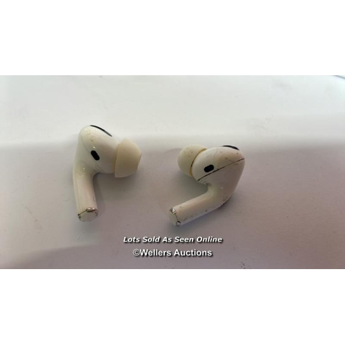 8244 - APPLE AIRPODS PRO / MODEL ON CASE A2190 / MODEL SHOWN ON IPHONE WHEN CONNECTED A2084 / SOME DAMAGE /... 