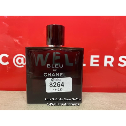 8264 - BLEU DE CHANEL 100ML EDT - FULL TO THE TOP OF THE LOT NUMBER / T27