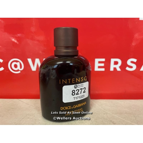 8272 - DOLCE AND GABBANA INTENSO POUR HOMME 125ML - ALMOST FULL / T27