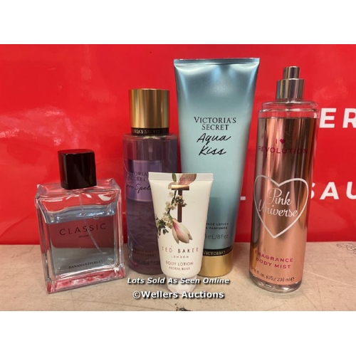 8275 - X5 ASSORTED COSMETICS AND SPRAYS INC. TED BAKER, VICTORIA'S SECRET ETC / T27