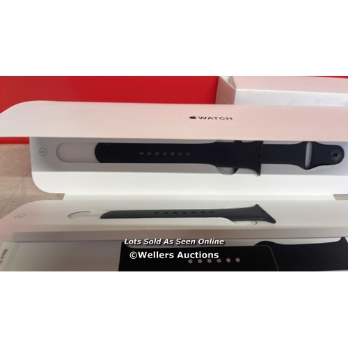 8303 - APPLE WATCH SERIES 6 / A2292 / 44MM / SPACE GREY / BLACK SPORT BAND STRAP / WITH CHARGER / SERIAL NU... 