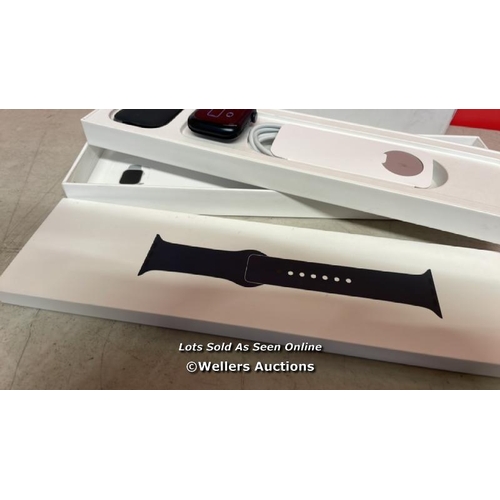 8308 - APPLE WATCH SERIES 7 / A2474 / 45MM / MIDNIGHT ALUMINIUM / MIDNIGHT SPORT BAND STRAP / WITH CHARGER ... 