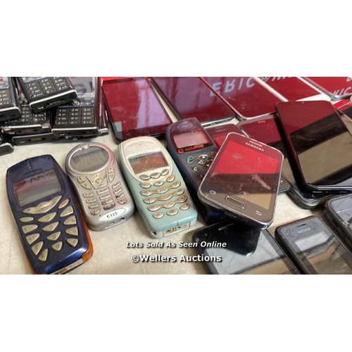 8311 - APPROX X34 UNCHECKED AND AS FOUND MOBILE PHONES INC. SONY ERICSSON, APPLE, SAMSUNG, ALCATEL AND OTHE... 