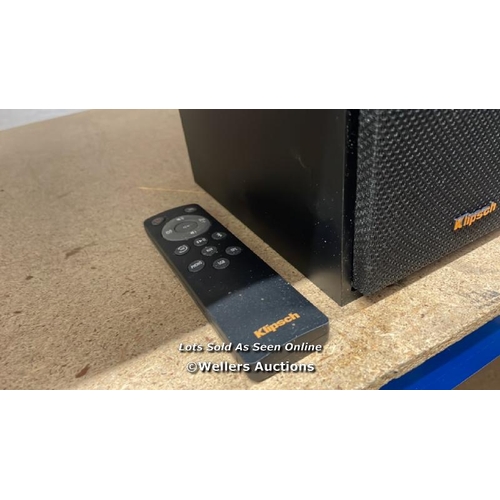 8328 - KLIPSCH SPEAKER AND REMOTE CONTROL / T28