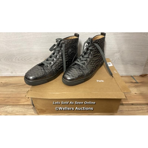 8336 - CHRISTIAN LOUBOUTON PYTHON BOOTS, EURO SIZE 44.5 / 5 SEASONS OLD AND OUT OF PRODUCTION, RRP £2,000 /... 