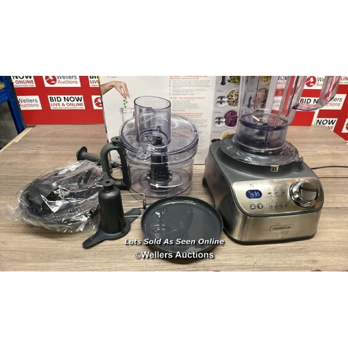 16 - KENWOOD MULTIPRO COMPACT FOOD PROCESSOR, FDM71.450 / DOESN'T SPIN / POWERS UP / MINIMAL SIGNS OF USE... 