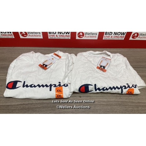 66 - 2X GENTS NEW CHAMPION T SHIRTS / XXL / D18