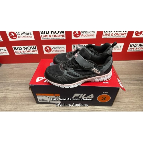 97 - CHILDRENS NEW & BOXED FILA TRAINERS / UK 3 / E49