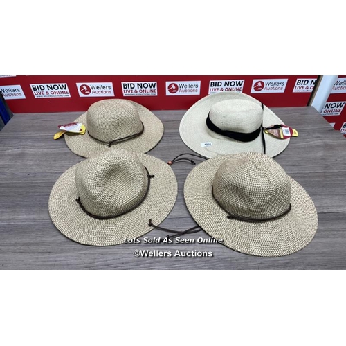 98 - 4X NEW SUNHATS / ONE STAINED / D20