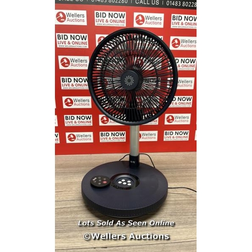 106 - NSA ULTIMATE FOLDING FAN WITH REMOTE CONTROL, FFDC-24RC / POWERS UP & SPINS / WITH REMOTE AND POWER ... 