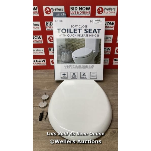 178 - TAVISTOCK HUSH TOILET SEAT / USED CONDITION / MISSING ONE FIXING PART / C36