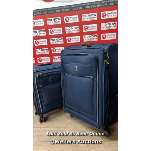 199 - DELSEY LUGGAGE SET / 2 PC. SET / SMALLER CASE - MINIMAL SIGNS OF USE, LARGE CASE - SIGNS OF USE / AL... 