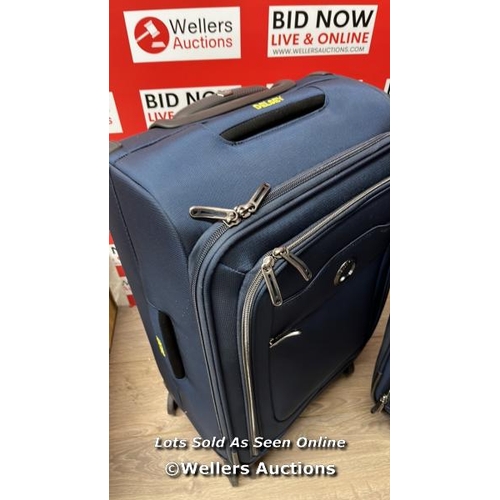 199 - DELSEY LUGGAGE SET / 2 PC. SET / SMALLER CASE - MINIMAL SIGNS OF USE, LARGE CASE - SIGNS OF USE / AL... 