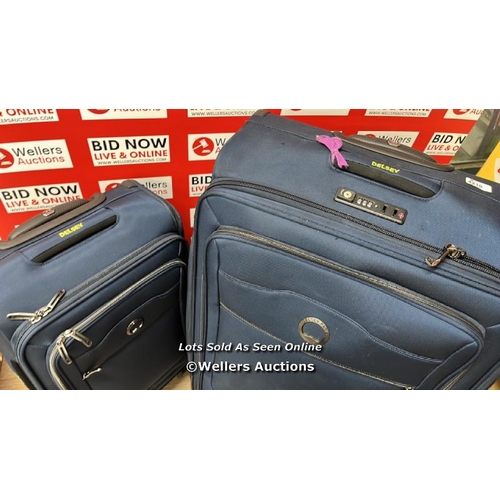 199 - DELSEY LUGGAGE SET / 2 PC. SET / SMALLER CASE - MINIMAL SIGNS OF USE, LARGE CASE - SIGNS OF USE / AL... 