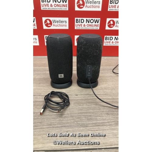 211 - JBL LINK PORTABLE BLUETOOTH SPEAKER TWIN PACK / POWERS UP / SIGNS OF USE / DAMAGED CASING / C41