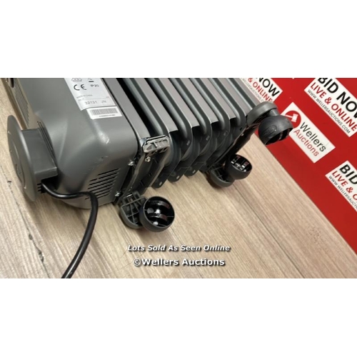 276 - DE'LONGHI RADIA S OIL FILLED 1.5KW GREY RADIATOR TRRS0715E.G / NO POWER / BROKEN WHEEL / SIGNS OF US... 