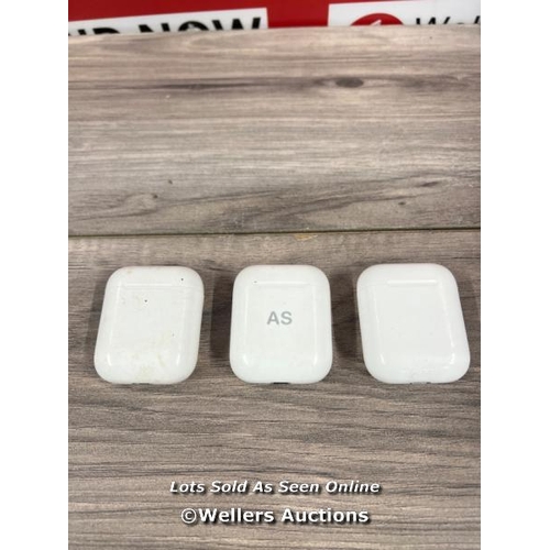 324 - X3 APPLE AIRPODS CHARGER CASE MODELS A1602 ( ONLY CHARGER CASES )  - BLUETOOTH CONNECTION NOT TESTED