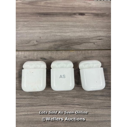 324 - X3 APPLE AIRPODS CHARGER CASE MODELS A1602 ( ONLY CHARGER CASES )  - BLUETOOTH CONNECTION NOT TESTED