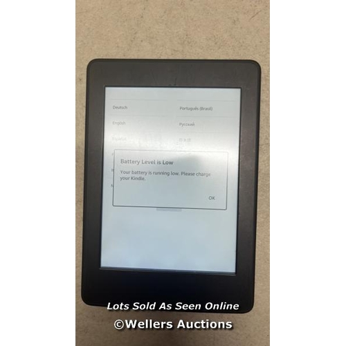 9523 - AMAZON KINDLE PAPERWHITE / RESTORED TO FACTORY DEFAULTS / T58