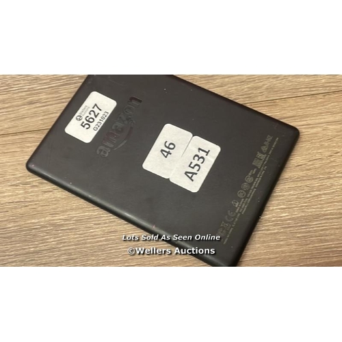 9524 - AMAZON KINDLE - 8TH GEN (2016) / SY69JL / RESTORED TO FACTORY DEFAULTS / T58