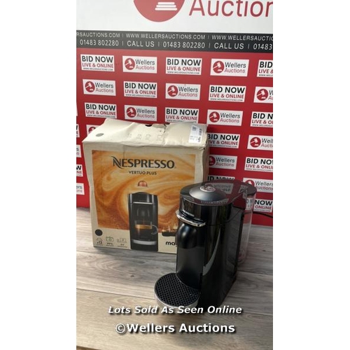 467 - NESPRESSO VERTUO PLUS 11385 COFFEE MACHINE BY MAGIMIX, PIANO BLACK / SIGNS OF USE / UNTESTED