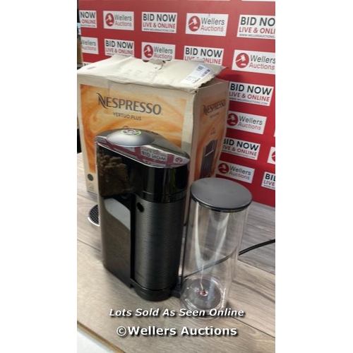 467 - NESPRESSO VERTUO PLUS 11385 COFFEE MACHINE BY MAGIMIX, PIANO BLACK / SIGNS OF USE / UNTESTED